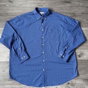 Peter Millar Crown Shop Men's Blue Performance Button Down Shirt - Size XXL